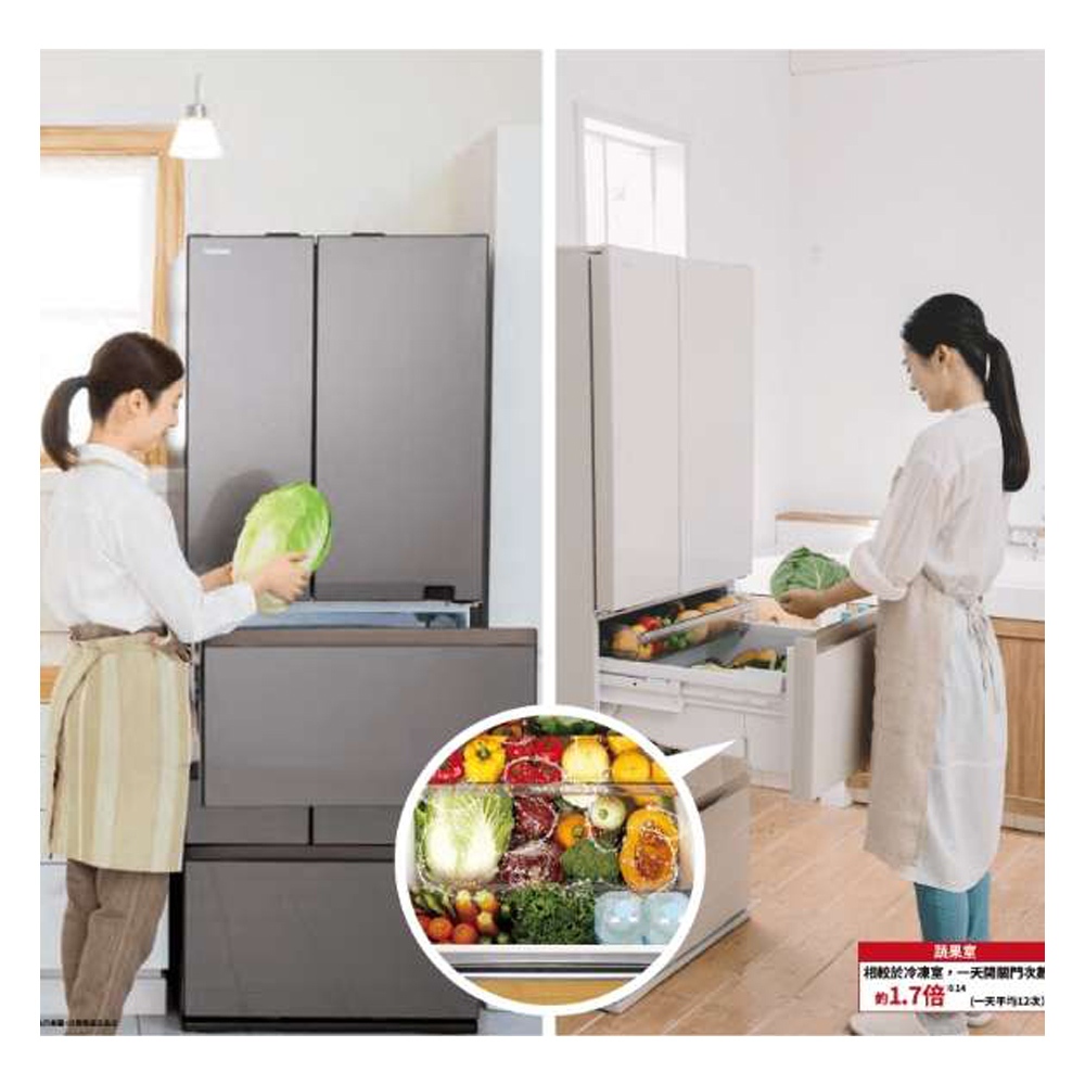 TOSHIBA 東芝 601公升 極光鏡面六門變頻冰箱 鏡面白 GR-ZP600TFW(B5), , large