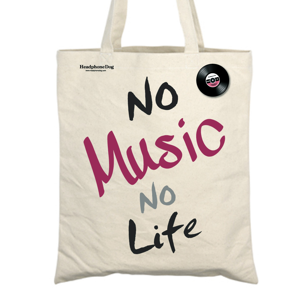 No music no life - Canvas bag + music badge (Shopping Bag), , large
