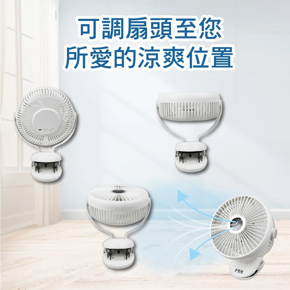 SUPAFINE 8” 3-in-1 Desk/Clip/Wall USB Fan HFB-S0007, , large