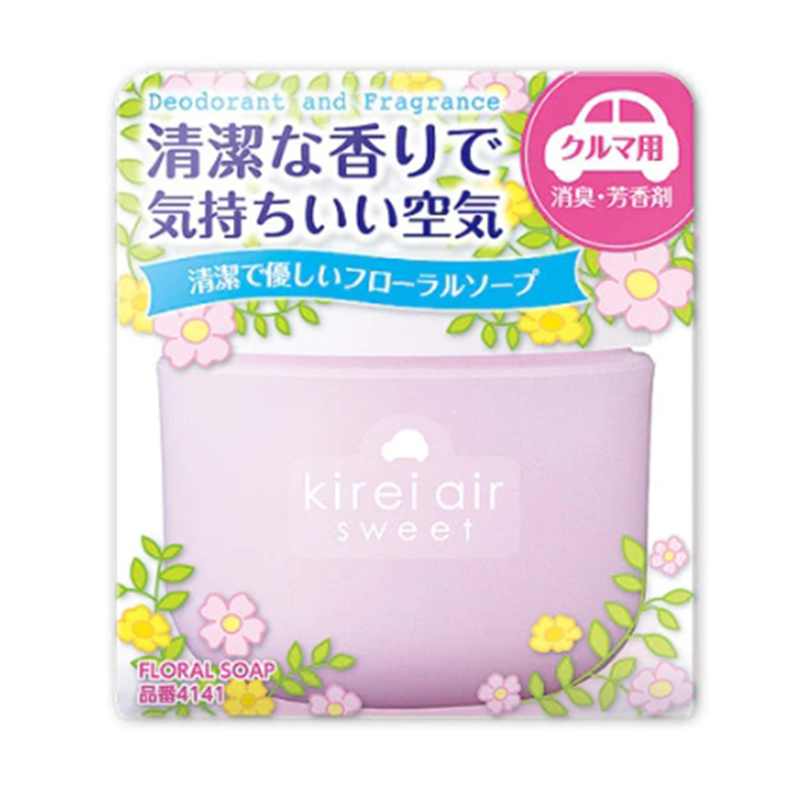 〔本野有限公司〕日本kirei air車用果凍造型芳香膏95ml (花朵皂香)-2入, , large