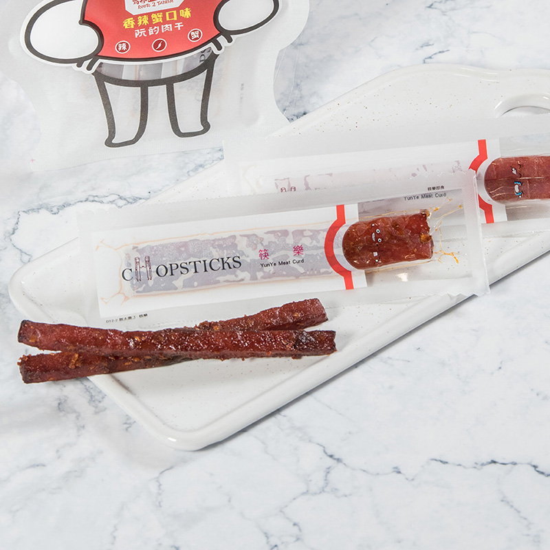 阮的肉干 mini筷子肉干-香辣蟹(每盒190g), , large