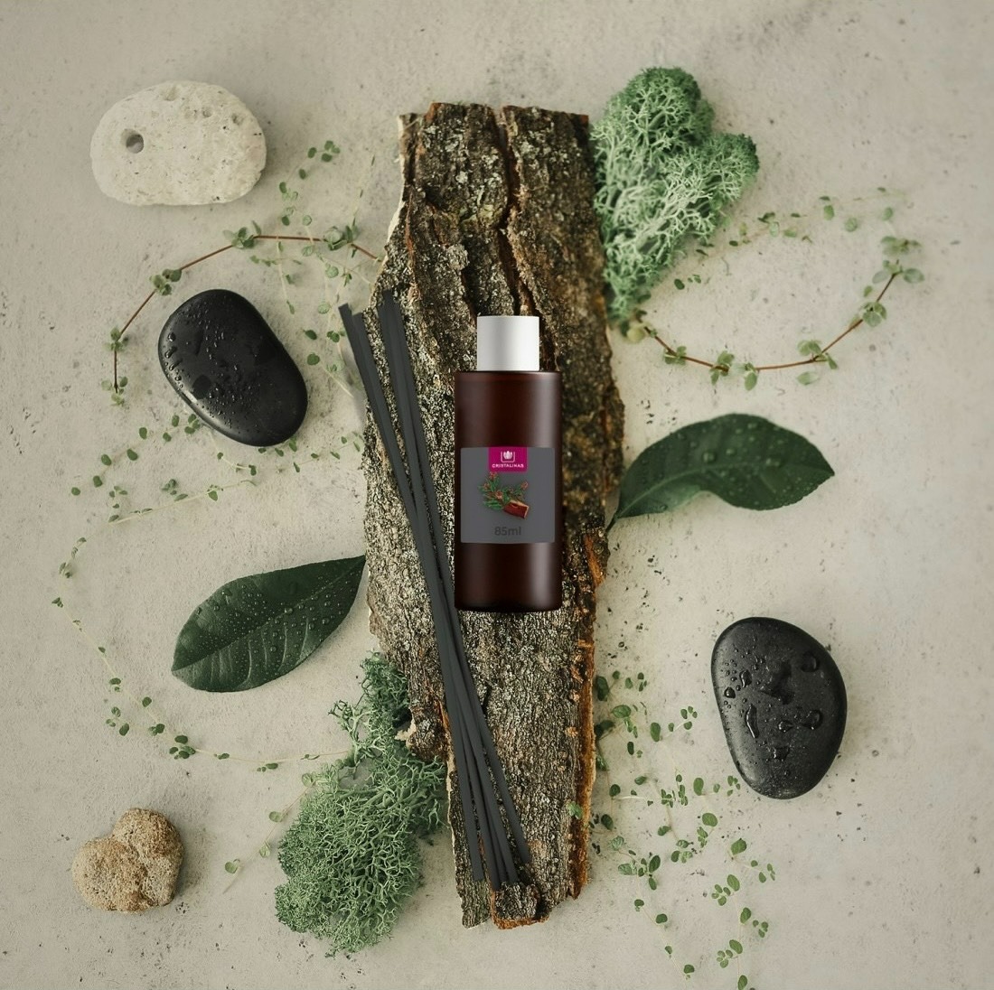 [西班牙CRISTALINAS] 經典室內擴香特惠組 _ 檀香雪松( 經典35ml+ 補充瓶85ml) 無酒精 木質調  香氛 擴香 雪松, , large