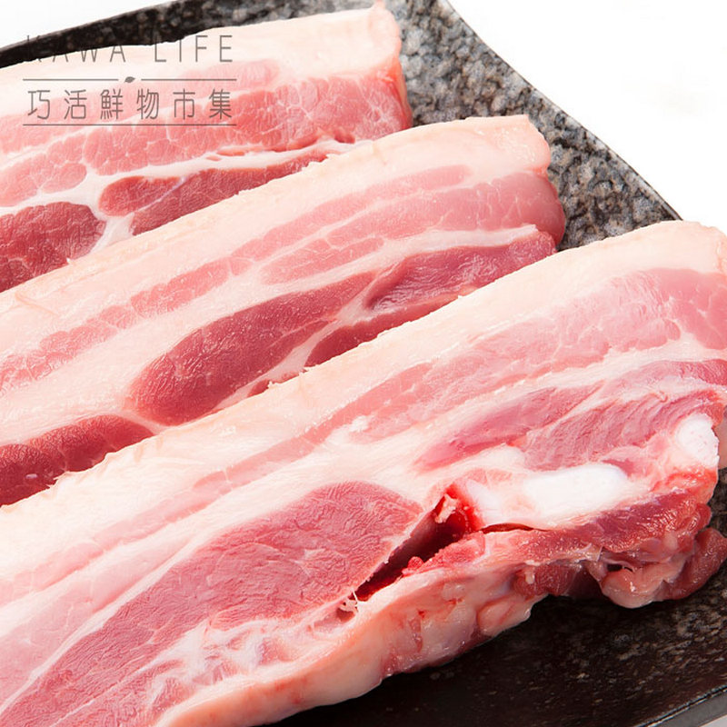 [KAWA巧活]能量豬 去皮五花肉條(300g), , large