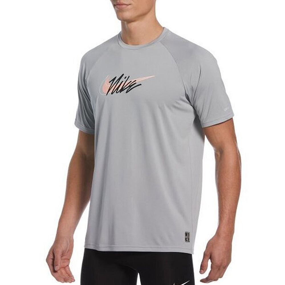 NIKE SCRIPT LOGO 成人男性短袖防曬衣 戶外 運動 吸汗 乾爽 透氣 灰 白 藍 XS/S/M/L/XL, , large