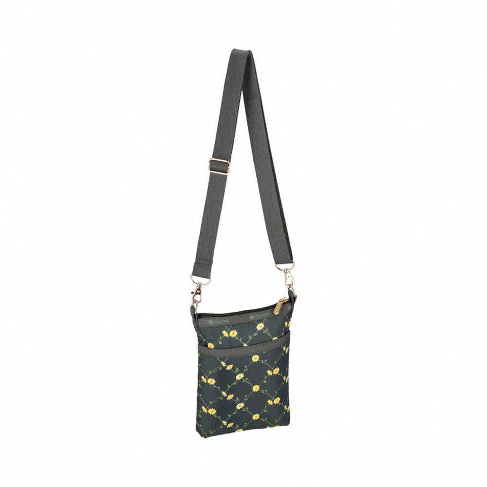 |快速出貨|Lesportsac 3 Zip Crossbody 三層拉鍊斜背包 手機包 送禮-綠野雛菊, , large