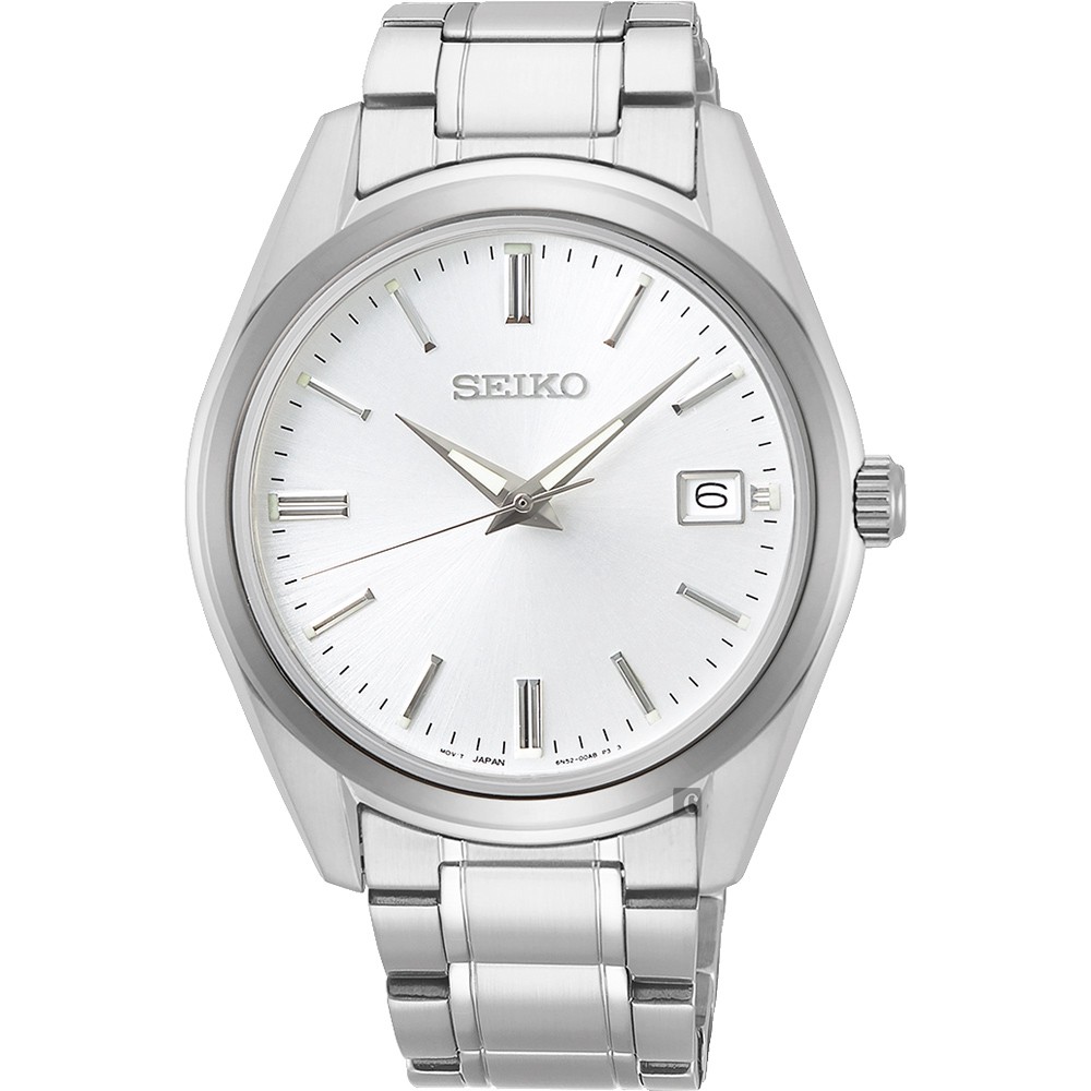 SEIKO 精工 CS 時尚石英手錶-銀/39mm 6N52-00A0S(SUR307P1), , large