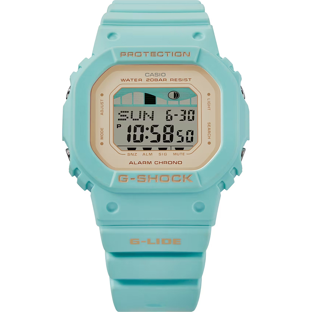 CASIO 卡西歐 G-SHOCK ITZY 禮志配戴款 G-LIDE 衝浪潮汐女錶手錶 GLX-S5600-3, , large