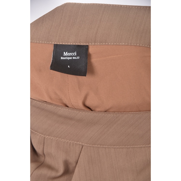 (XL) mercci高腰質感西裝棕色長褲二手衣, , large