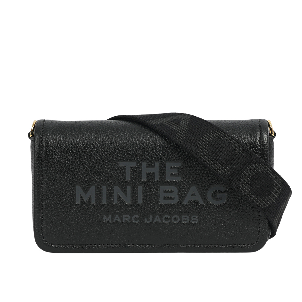 MARC  JACOBS 粒面皮革迷你斜背包WOC/手拿包/黑色, , large