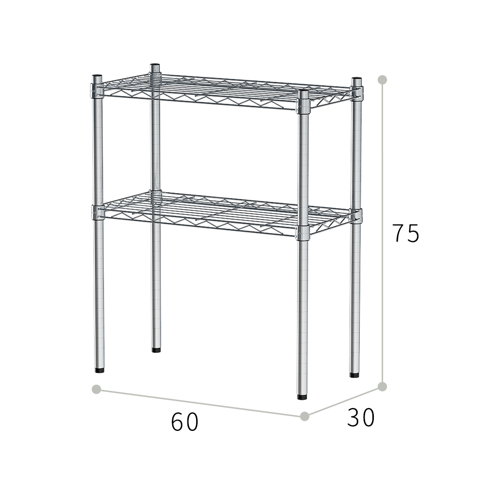 【Y HOUSE】60x30x75cm Lightweight Two-layer Iron Rack Iron Rack Shelf-Painted White, , large