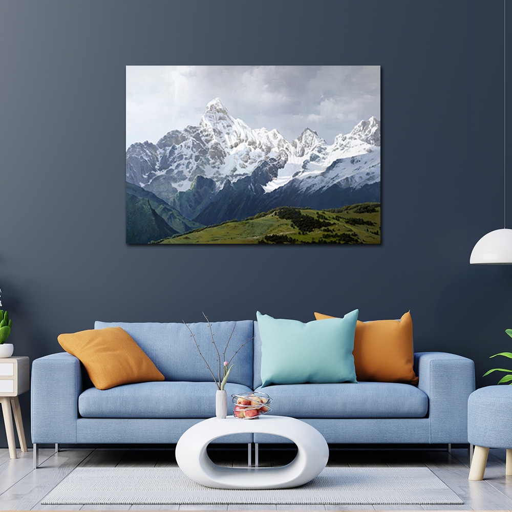 【御畫房】聖母峰 國家一級畫師手繪油畫60&times;90cm(VF-88), , large