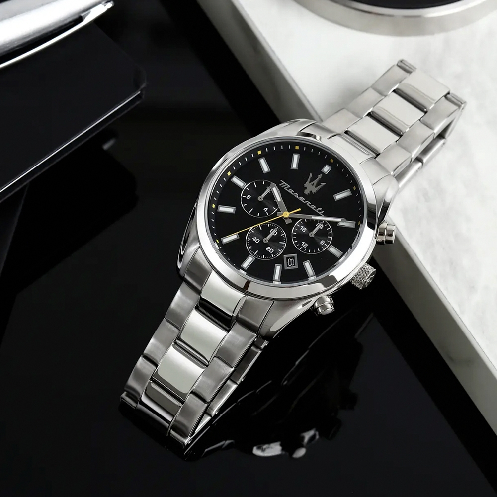 MASERATI 瑪莎拉蒂 Attrazione系列 三眼計時手錶 R8853151010, , large