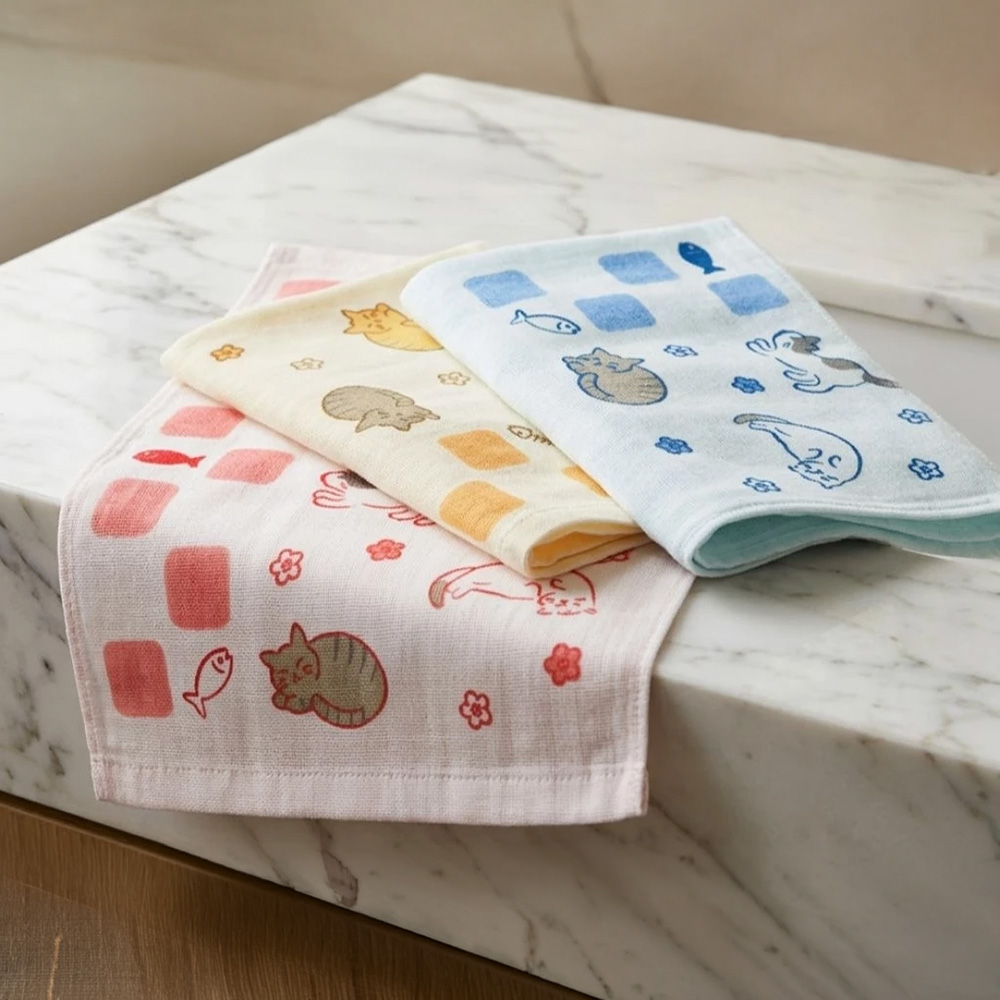 [Kaimei Cotton Industry] 8 in the group, random and excellent, MIT made in Taiwan, cute half-cotton, half-gauze children's towel, pure cotton, soft, comfortable and water-absorbent, , large