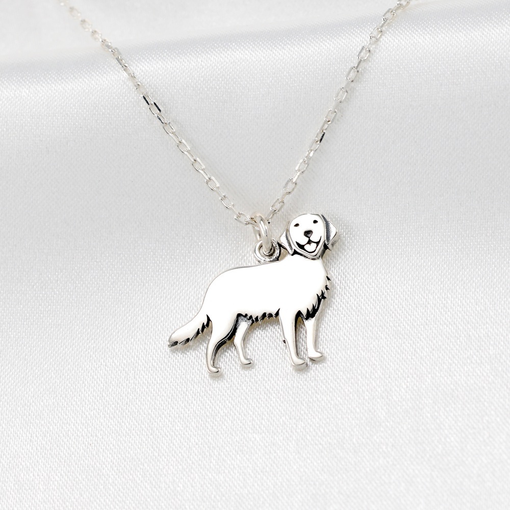 【Angel & Me】黃金獵犬 小狗 s925 純銀項鍊 寵物紀念 聖誕禮物