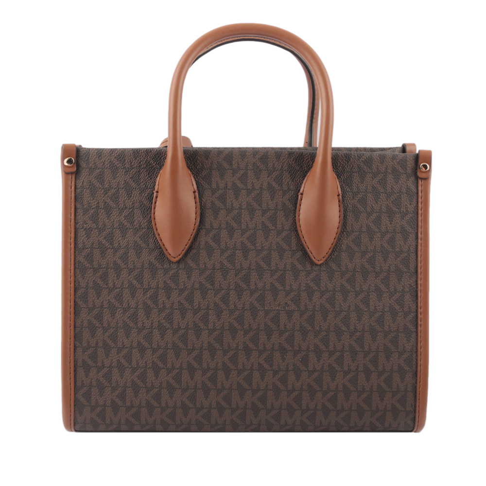 Michael Kors Mirella 滿版塗層帆布小款二用托特包/咖啡色, , large