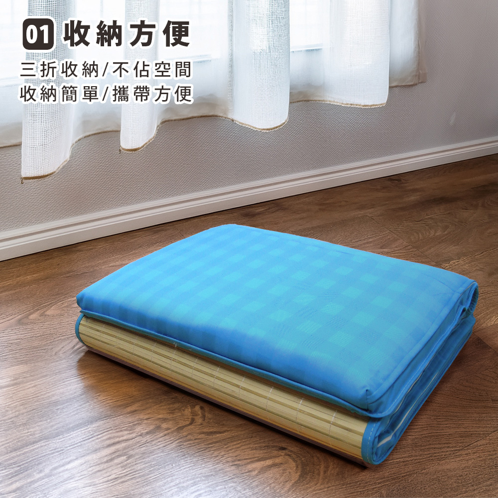 Classic plaid bamboo single breathable mattress, 紅, large