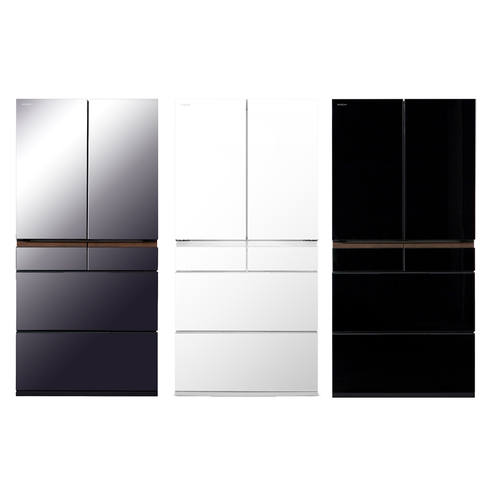 HITACHI 662L Japan-Made Six-Door Grade 1 Energy Efficient Glass Refrigerator RGG670TJ, , large