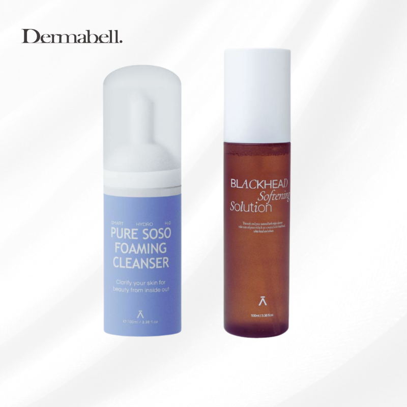 [韓國儷人閣] DERMABELL德瑪貝爾 深層清潔組 深海胺基酸潔面乳+黑頭軟化液, , large