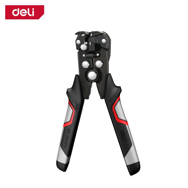 【得力工具 deli tools】 多功能 加強版刀片 自動剝線鉗 剝線鉗 免對孔快速剝線鉗 -2in1 自動剝線鉗(0.6-6mm ), , large