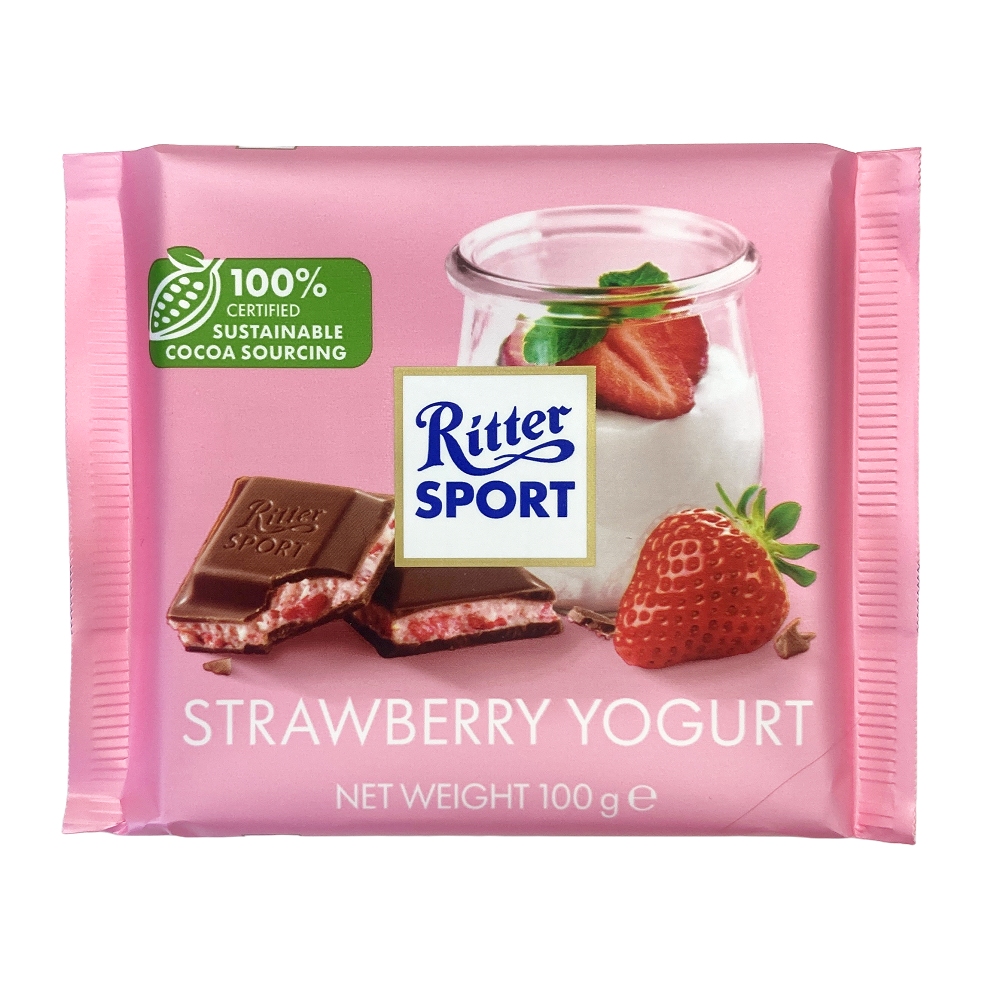 Ritter Sport Chocolate-Strawberry Yogurt, , large