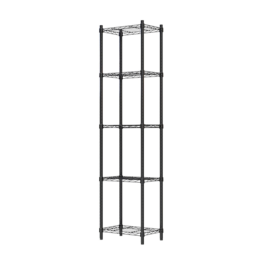 【Y HOUSE】45x30x180cm Lightweight Five-layer Iron Rack Iron Rack - Painted Black, , large