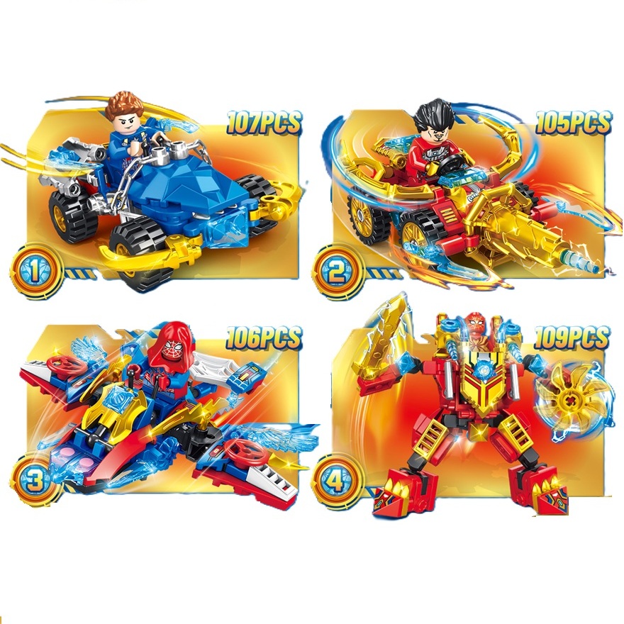  [Brick Republic]LE DI PIN 5083 Heroes Series &ndash; Set of 4 (Educational Building Blocks)
