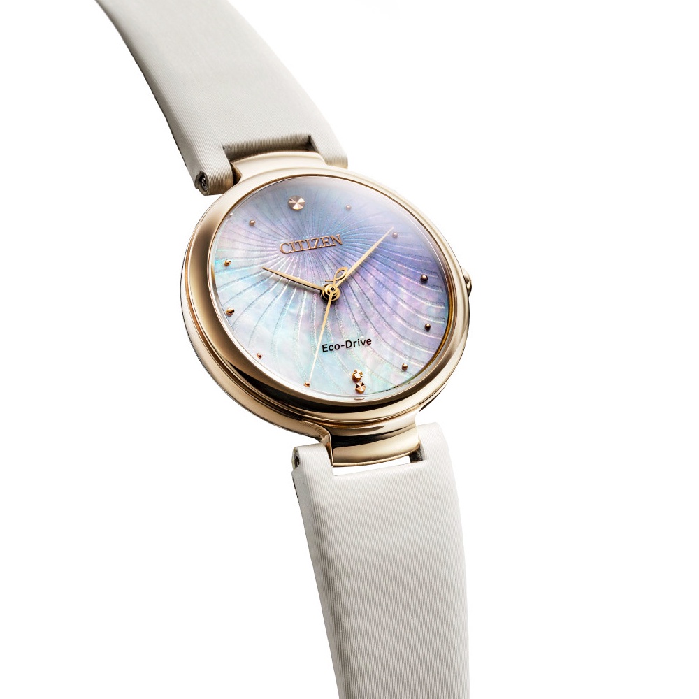 CITIZEN 星辰 L系列限量光動能海浪女錶 EM0853-22D, , large