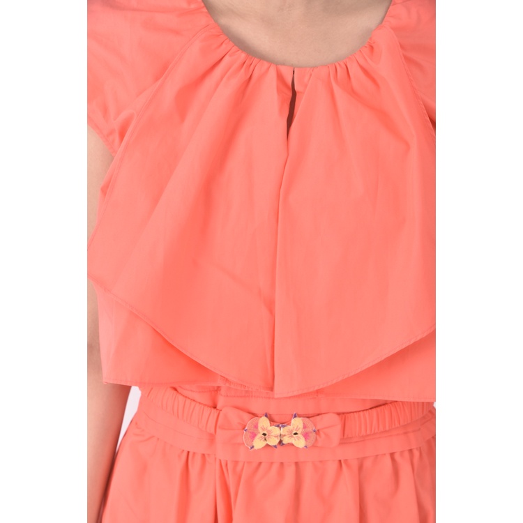 (S) jorya質感棉質橘色洋裝二手衣, , large