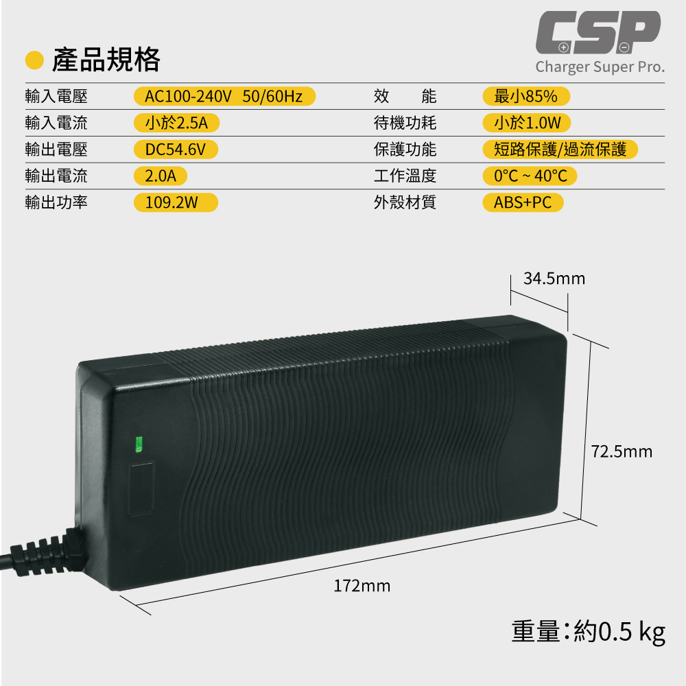 【CSP】Electric pallet truck battery charging electric stacker electric forklift 48V2A battery automatic charger 48V lithium battery charger 50A red Anderson connector warehousing logistics warehouse management CSP, , large