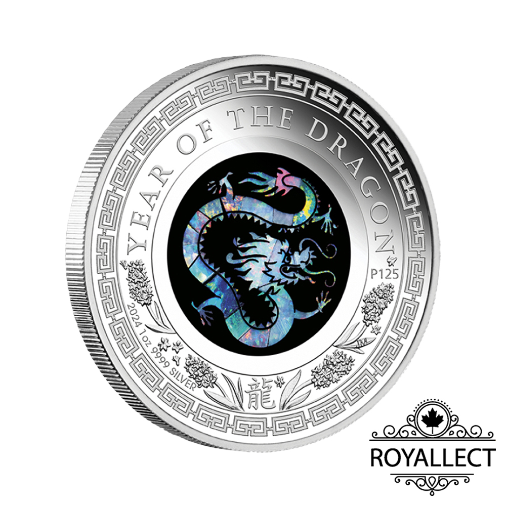 Perth Mint: Lunar III - Year of the Dragon 1 oz Silver 2024 Proof Opal, , large