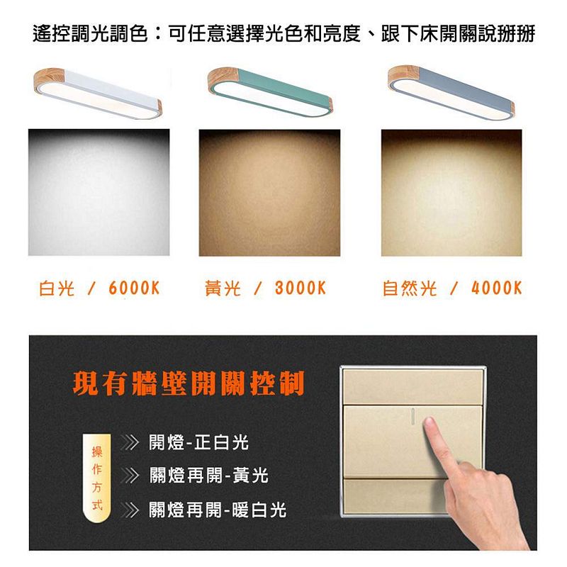 [Honey Comb]馬卡龍LED36W遙控調光調色吸頂燈 灰色(V2653C36), , large