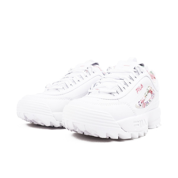 Kixpress-Fila Disruptor Ii Flower 女 運動休閒鞋 花卉 厚底 白粉 [5-C111Y-155], , large