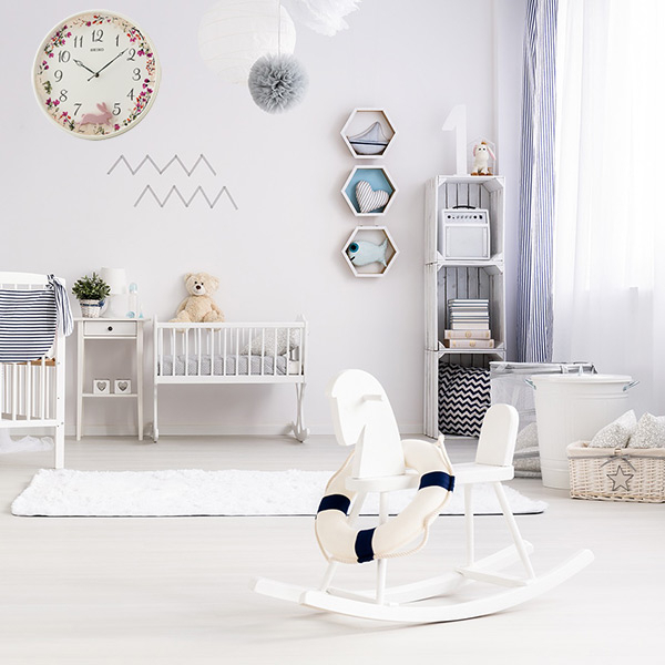 SEIKO精工 跳躍小兔掛鐘 時鐘-33mm QXC238W, , large