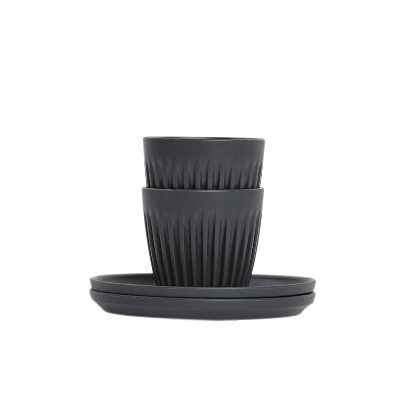 【Huskee】澳洲HuskeeCup 3oz/ 90ml 咖啡豆殼環保杯盤組 (2入)｜安全無毒可回收 再生製造, , large