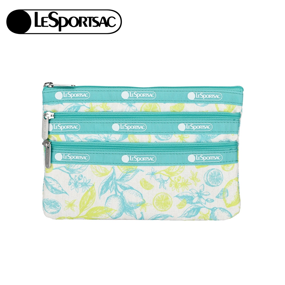 |快速出貨|Lesportsac 3-zip Cosmetic 三層拉鍊化妝包 送禮推薦-青檸新綠, , large