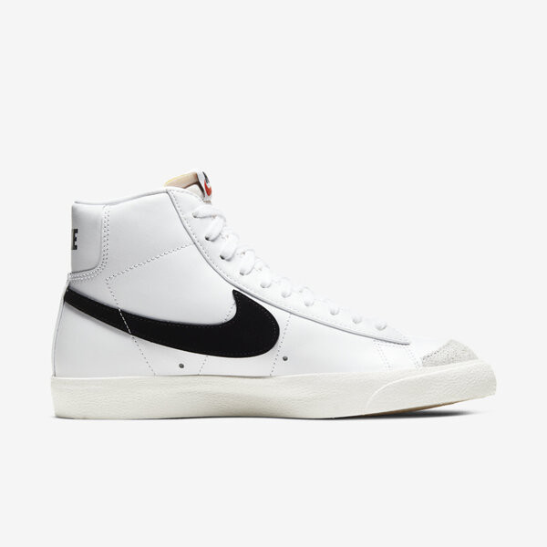 Kixpress-Nike W Blazer Mid 77 女鞋 運動 休閒 籃球 復古 耐穿 穿搭 情侶 白黑 [CZ1055-100], , large
