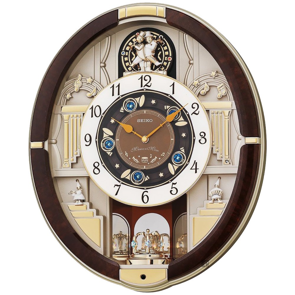 SEIKO精工 古典貴族音樂掛鐘 時鐘 QXM289B, , large