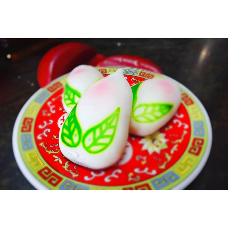 【老食說】拜拜祝壽 麻糬桃(綠豆餡)_50顆/箱, , large