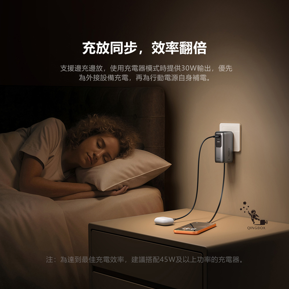 Mcdodo麥多多 LQ MC850 FreeGo系列3合1牆插款USB-C伸縮線數顯行動電源10000mAh 45W 37Wh, , large
