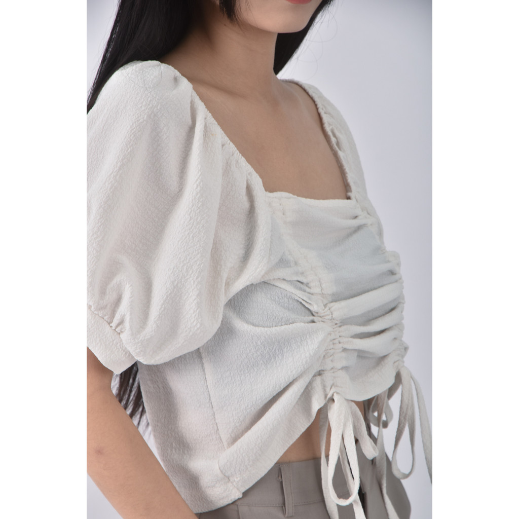 (S) miffy studio方領白色短袖上衣二手衣, , large