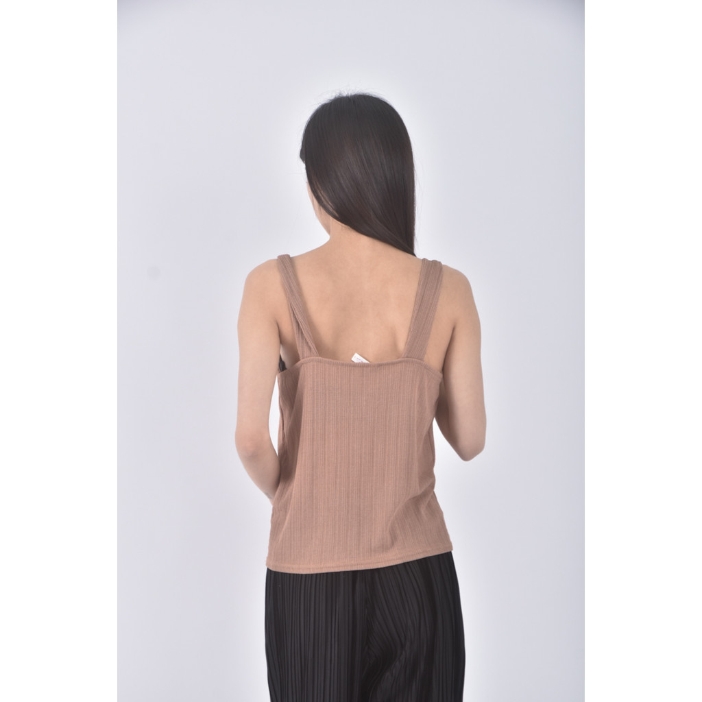 (S) rosygold韓牌質感吊帶棕色上衣二手衣, , large