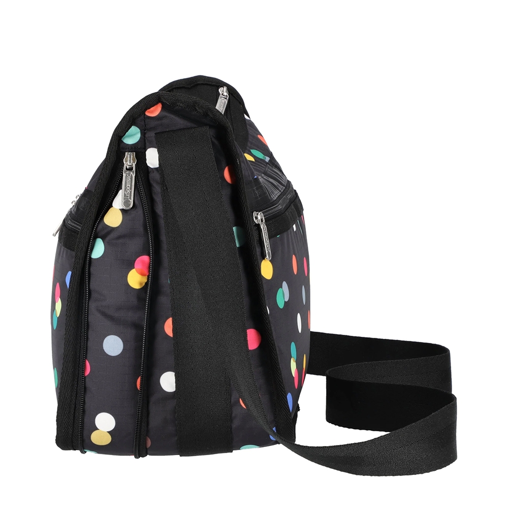 Lesportsac Deluxe Everyday Bag 都會時尚斜背包/ 圓點漂浮氣球 黑色, , large