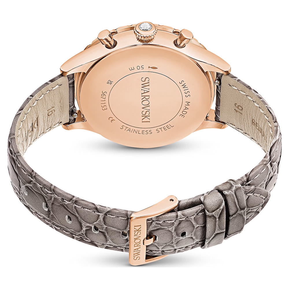 SWAROVSKI 施華洛世奇 Octea Chrono 水晶計時手錶 女錶-37mm(5671153), , large