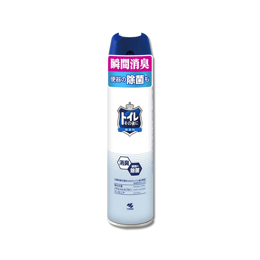 [日日好物]日本Kobayashi小林製藥-如廁後衛浴馬桶強效瞬間消臭噴霧280ml/罐-無香味藍標(洗手間除臭淨味空氣清新劑,清除異味浴室廁所脫臭劑,化妝室空間香氛噴劑), , large