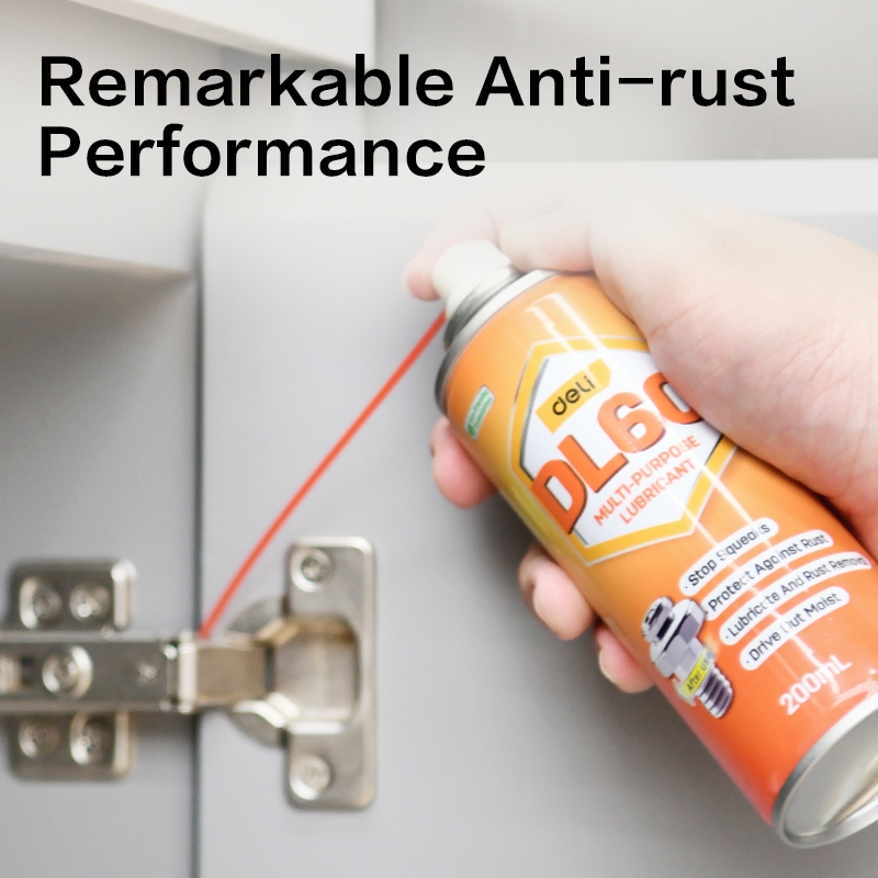 【得力工具 deli tools】 低氣味 DL60 防鏽 潤滑油 家用 室內 高滲透 防保養 滑軌 鏈條清潔 WD40-100ml, , large