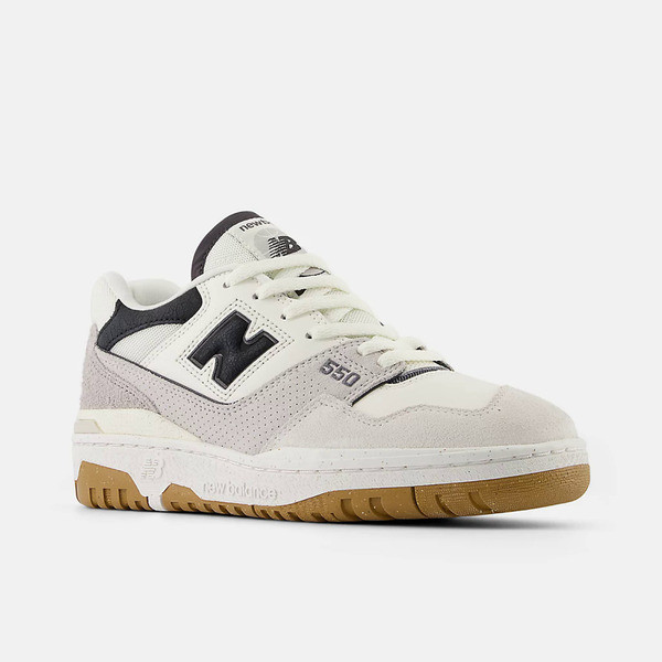 Kixpress-New Balance 女 復古鞋 休閒 運動 B楦 NB 550 皮革 穿搭 膠底 海鹽灰 [BBW550TA], , large