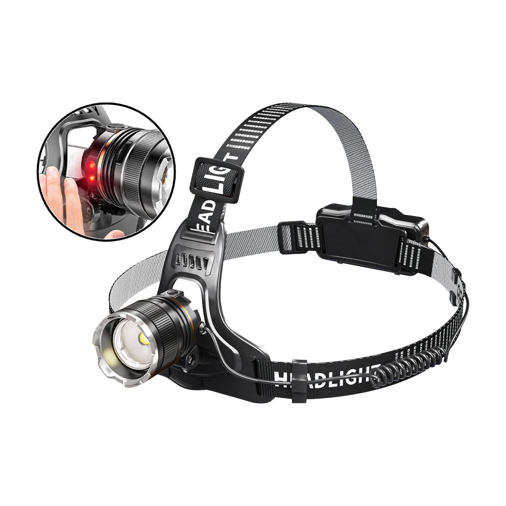 P50智能感應強光頭燈(USB線+18650電池*2), , large