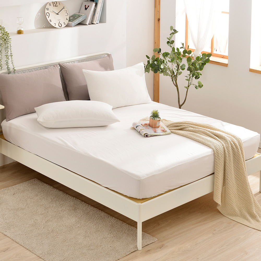 【FOCA】Kongyun White | Professional nursing grade 100% ultra waterproof mattress protector - Double extra large, , large