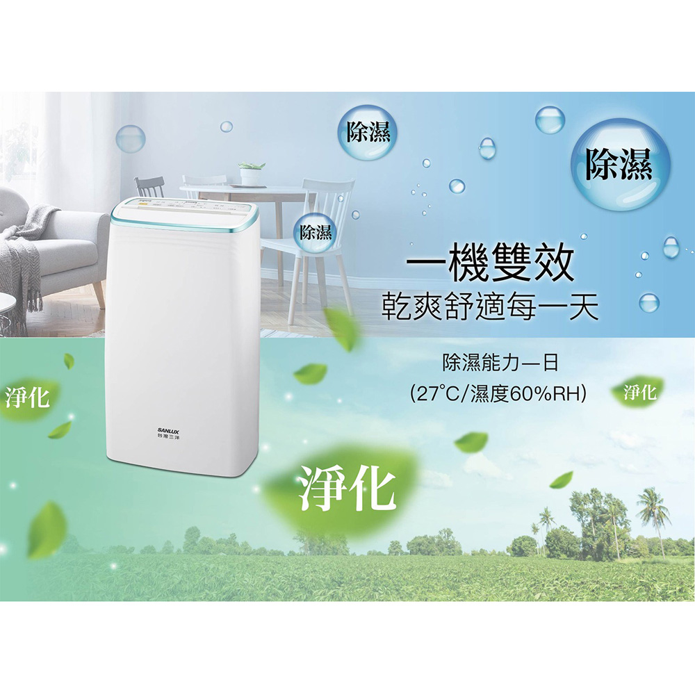 SANLUX Taiwan Sanyo 12L Dehumidifier SDH-128M, , large