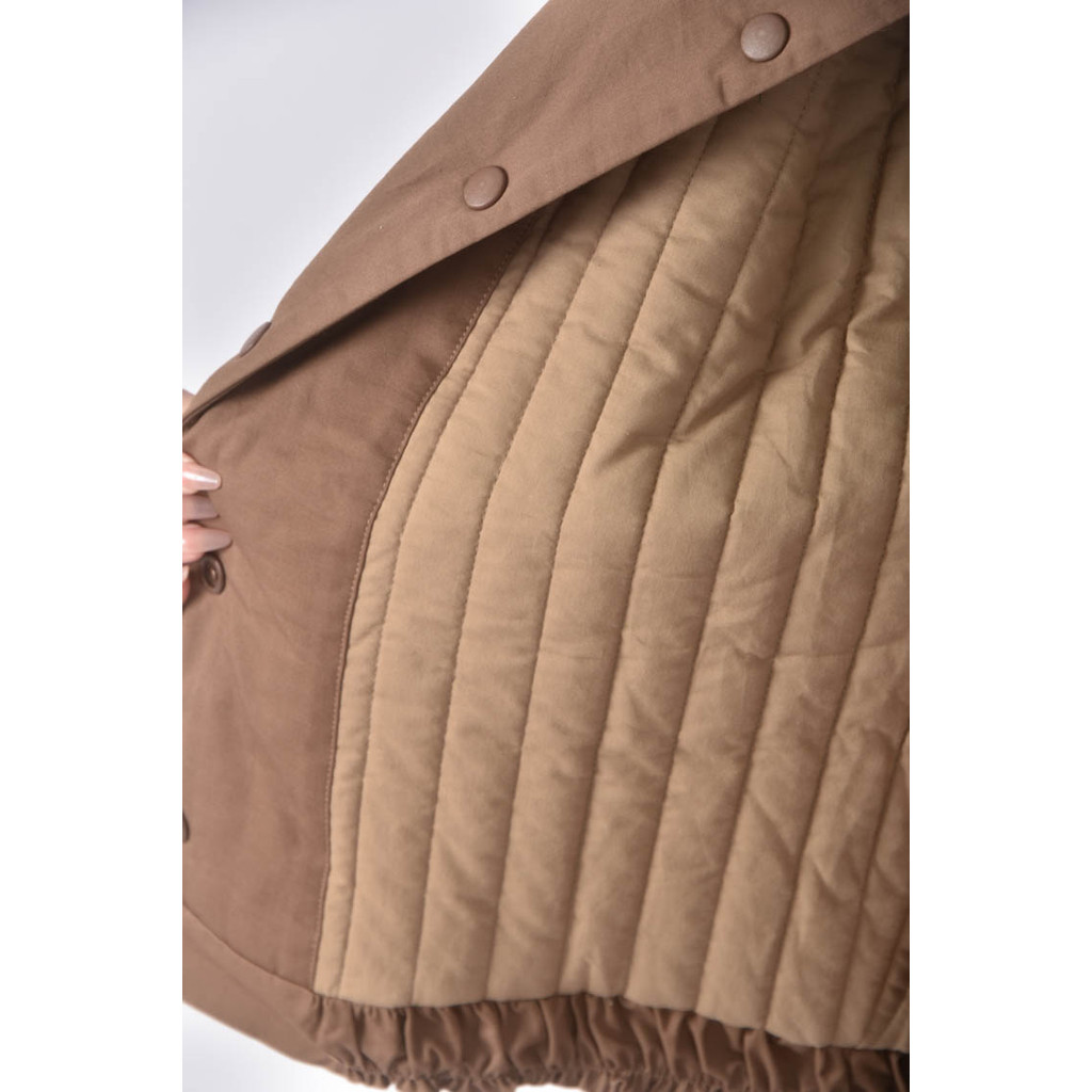 (XL) 邊縫棉質純棉棕色外套二手衣, , large